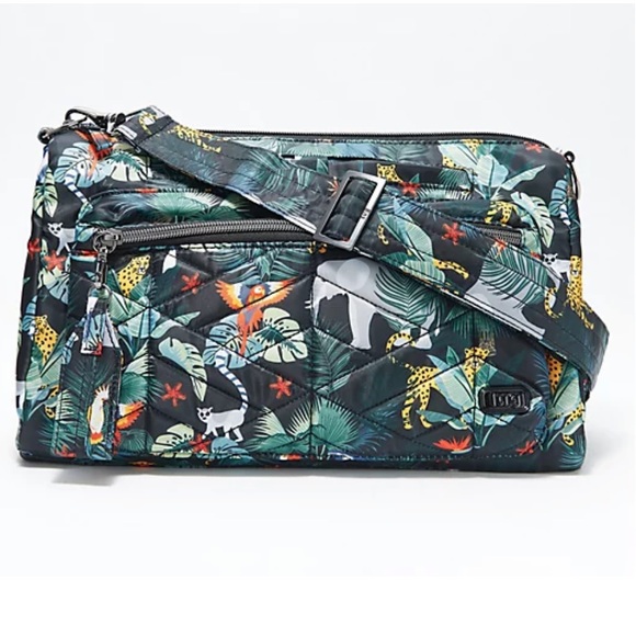 lug Bags Lug Rfid Convertible Crossbody Bag Stretch Wildlife Black